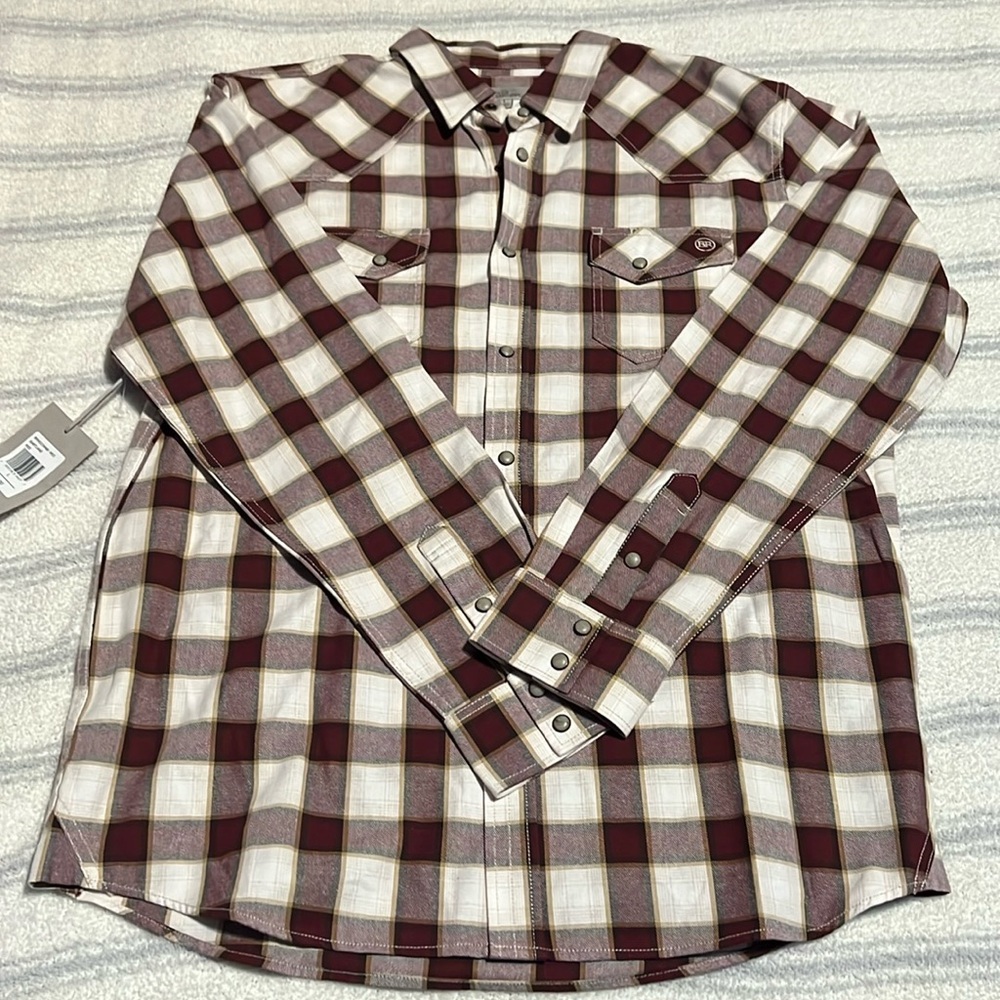 Blue Ranchwear Men's Eastland Checkered Snap western cowboy Shirt